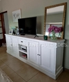 Mueble para TV / audio en madera maciza laqueado blanco (TV110M)