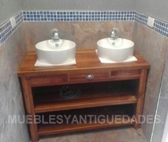 Vanitory de 3 planos con cajón en pinotea (VA104M)