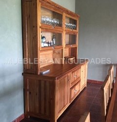 Imagen de Vajillero biblioteca en pinotea antigua reciclada (VJ101A)