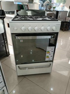 Cocina Hotpoint Summus MultiGas 56cm Blanca Rejillas de Fundición HP35413 - comprar online