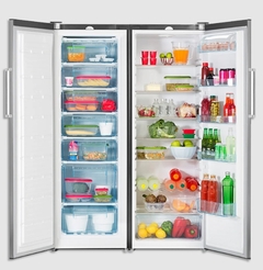 Heladera + Freezer - Acero Inoxidable 580 L - tienda online