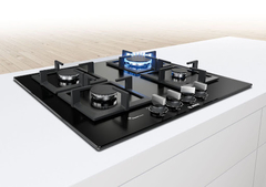 ANAFE BOSCH PPP6A6B20 Vidrio Negro 4 hornallas - comprar online