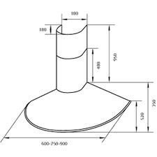 TST Campana Extractora Para Pared Modelo Circular 90 cm - comprar online