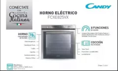 Horno Electrico Empotrar Candy Fcxe825vx Conveccion - comprar online