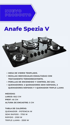 ANAFE SPEZIA 5 HORNALLAS - comprar online
