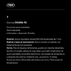 COCINA TST CHIARA 90 CM - tienda online