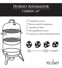 Parrilla-Horno a Carbón ahumadora Humos - cocinasonline