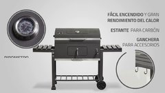 Parrilla de Campo Grande BBQ Grill a Leña-Carbon