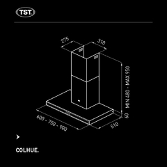 Campana TST COLHUE 60 cm pared - comprar online