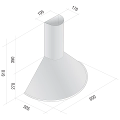 Campana Llanos Circular Milenica Lc 60 Acero 32932 - comprar online