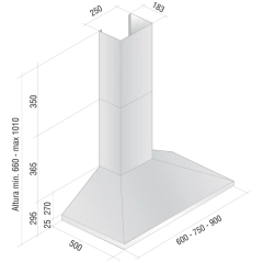 Campana Cocina Llanos Sin Salida Classic 90 cm Pared - 24930 - comprar online