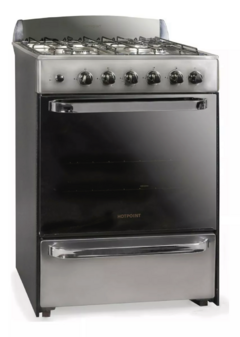 Cocina Hotpoint Hp35409 Acero Espejada 56cm Con Visor