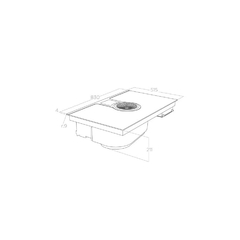 Extractor + Anafe Inducción Elica NikolaTesla ONE HP BL/A/83 - tienda online