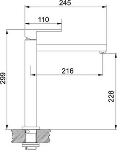 Franke Griferia Modelo Torre Crystal - comprar online