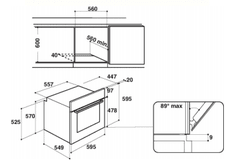 Horno a Gas Ariston GA3 124 C IX A con Grill Eléctrico Sin Salida Exterior - comprar online