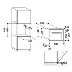 Ariston Microondas de empotrar Combi MP 776 IX A - cocinasonline