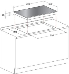 Glem Anafe Vitroceramico GTH 75 T 75 cm - comprar online