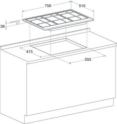 Anafe Ariston 75 cms PKLL751 D2/X/A - comprar online