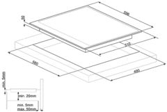 Anafe Smeg Vitroceramico Induccion Modelo SI5641 - comprar online