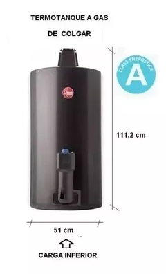 Termotanque A Gas Natural Rheem Tgnc080rh Gris Oscuro 80 L - comprar online