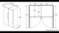 Combo SIDE BY SIDE BOSCH 120 CM KSF36PIDP + GSN36AIEP en internet