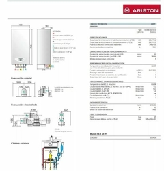 Caldera Ariston Hs-x 24 Dual + Kit Ventilación Incluido - cocinasonline