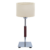 VELADOR PLATIL BASE CUADRADA CON CUERO