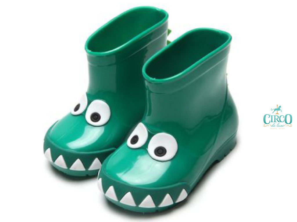 Galocha Dinossauro Verde - Circo de Luxo Moda Bebê