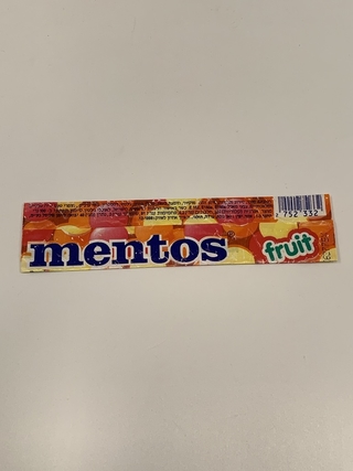 ANTIGUO ENVOLTORIO MENTOS FRUTALES HEBREO ISRAEL 1988