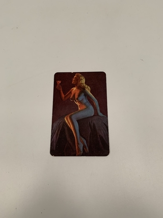 ANTIGUO CALENDARIO EROTICO MUJER DESNUDA DE BOLSILLO 1955