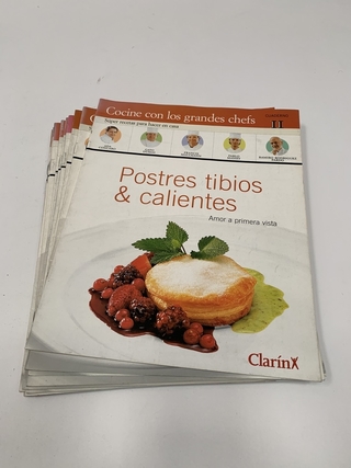 LOTE DE 9 REVISTAS COCINA CON LOS GRANDES CHEFS CLARIN