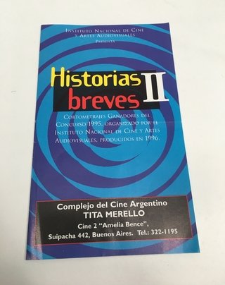 FOLLETO PROGRAMA HISTORIAS BREVES II INCAA 1997 (USADO)