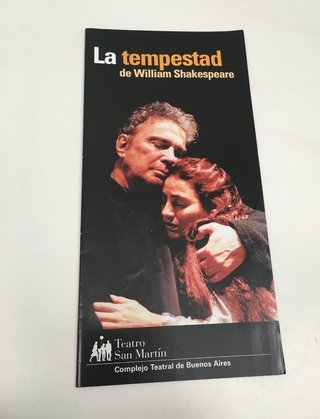 FOLLETO PROGRAMA LA TEMPESTAD LUIS PASQUAL 2000 (USADO)