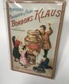 CARTEL DE CHAPA BONBONS KLAUS BOMBONES 20X30 IMPORTADO (NUEVO)