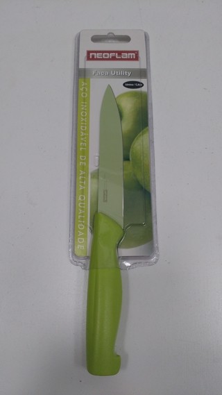 CUCHILLO ACERO INOXIDABLE LIVIANO MARCA NEOFLAM VERDE (NUEVO)