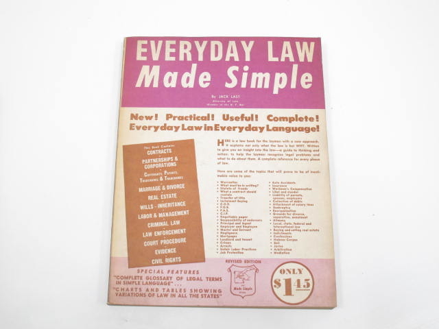 EVERYDAY LAW - MADE SIMPLE, JACK LAST (USADO)