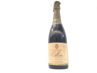 ANTIGUAS BOTELLAS LLENA DE CHAMPAGNE CRILLON EXTRA SECO