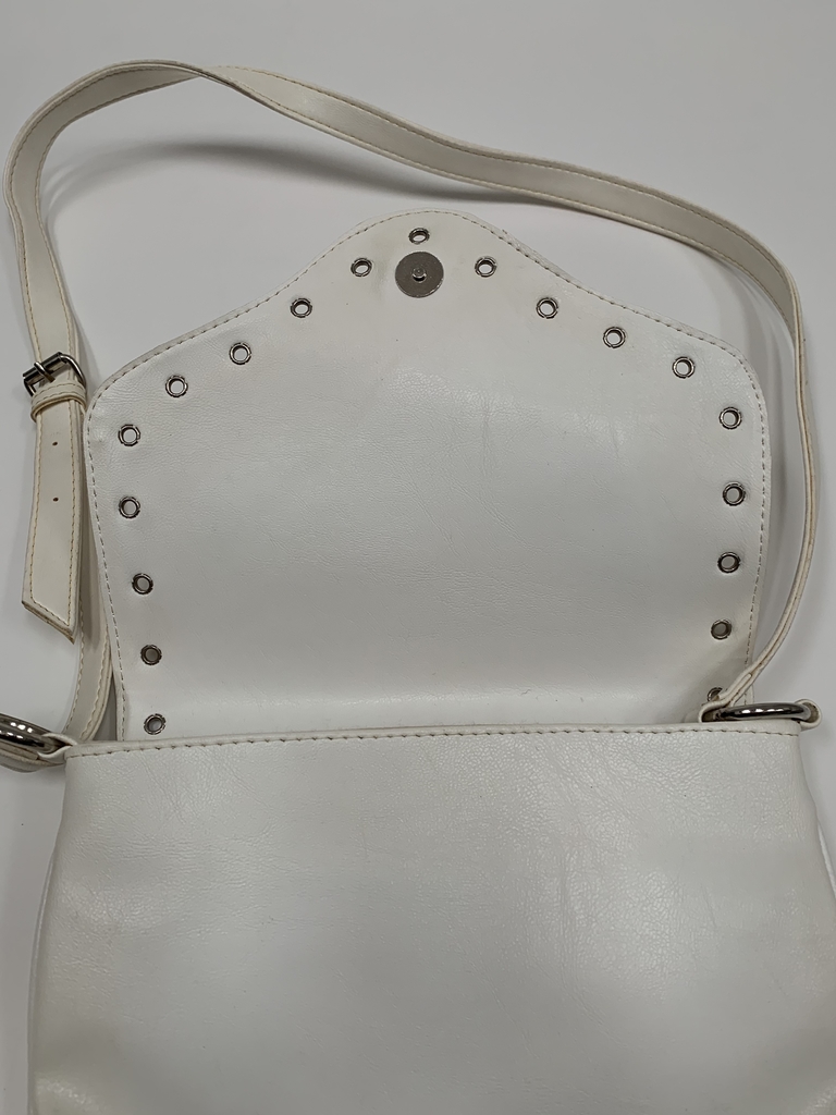 CARTERA MORRAL XL CUERO BLANCO PARA DAMA (USADO)