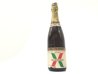 ANTIGUA BOTELLA LLENA DE VINO FINO ESMERALDA