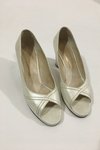 ZAPATOS CHAUMONT CUERO MARFIL CON TACO 7CM (USADO)