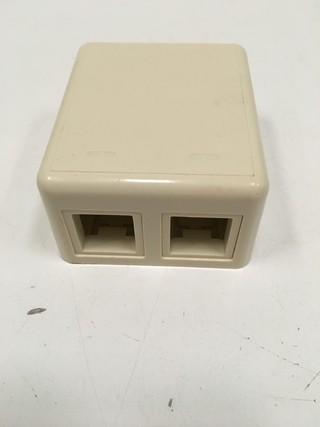 CAJA SUPERFICIAL MODULAR DE RED 2 PUERTOS AMP NETCONNECT (NUEVO)