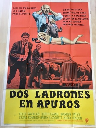 AFICHE POSTER CINE DOS LADRONES EN APUROS 1969, O CONNOLLY (USADO)