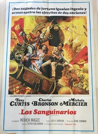 AFICHE POSTER CINE LOS SANGUINARIOS 1970, PETER COLLINSON (USADO)