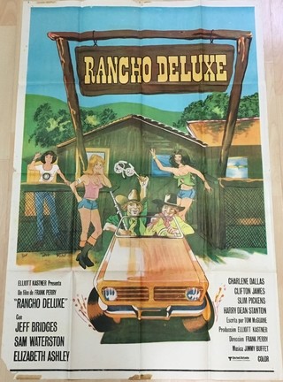 AFICHE POSTER ORIGINAL CINE RANCHO DELUXE 1975, FRANK PERRY (USADO)