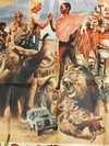AFICHE POSTER ORIGINAL DOS MUCHACHOS EN EL REINO AFRICANO 74 (USADO)