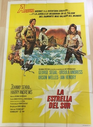 AFICHE POSTER CINE LA ESTRELLA DEL SUR 1969, ORSON WELLES (USADO)