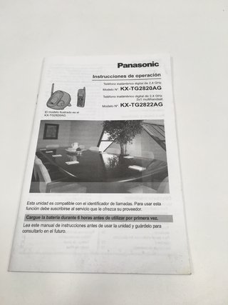 MANUAL INSTRUCCIÓN TELÉFONO INALÁMBRICO PANASONIC KXTG2820AG (USADO)