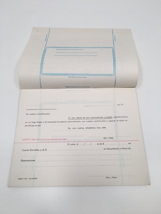 ANTIGUO TALONARIO AD ASTRA MEMO 7155 COMPROBACIÓN CONTABLE (USADO)