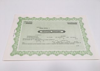 ANTIGUO CERTIFICADO PROVISIONAL AD ASTRA F.7174 VERDE (USADO)