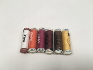 LOTE 6 CARRETES DE HILOS ALGODÓN MARCA DEDAL VARIOS COLORES (NUEVO)